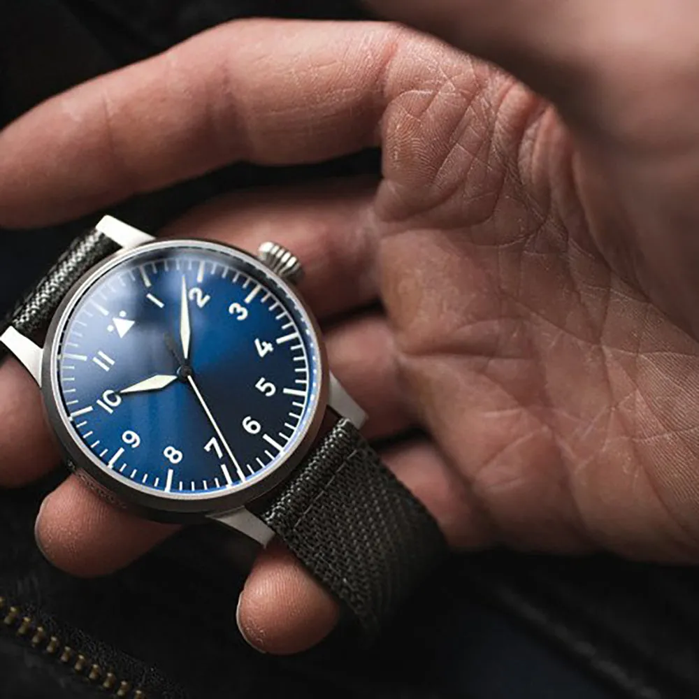 LACO PILOT WATCH ORIGINAL MÜNSTER BLAUE STUNDE 42 MM AUTOMATIC