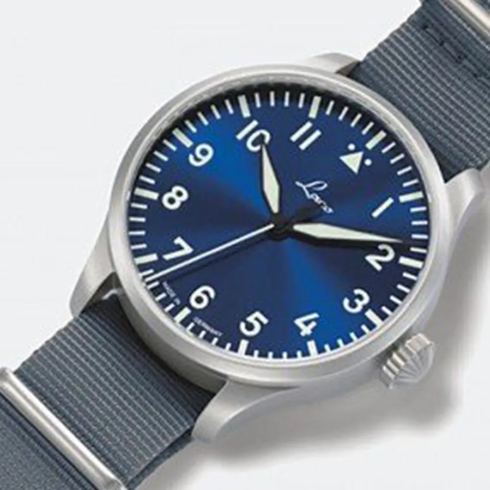 LACO PILOT WATCHES BASIC AUGSBURG BLAUE STUNDE 39 MM AUTOMATIC