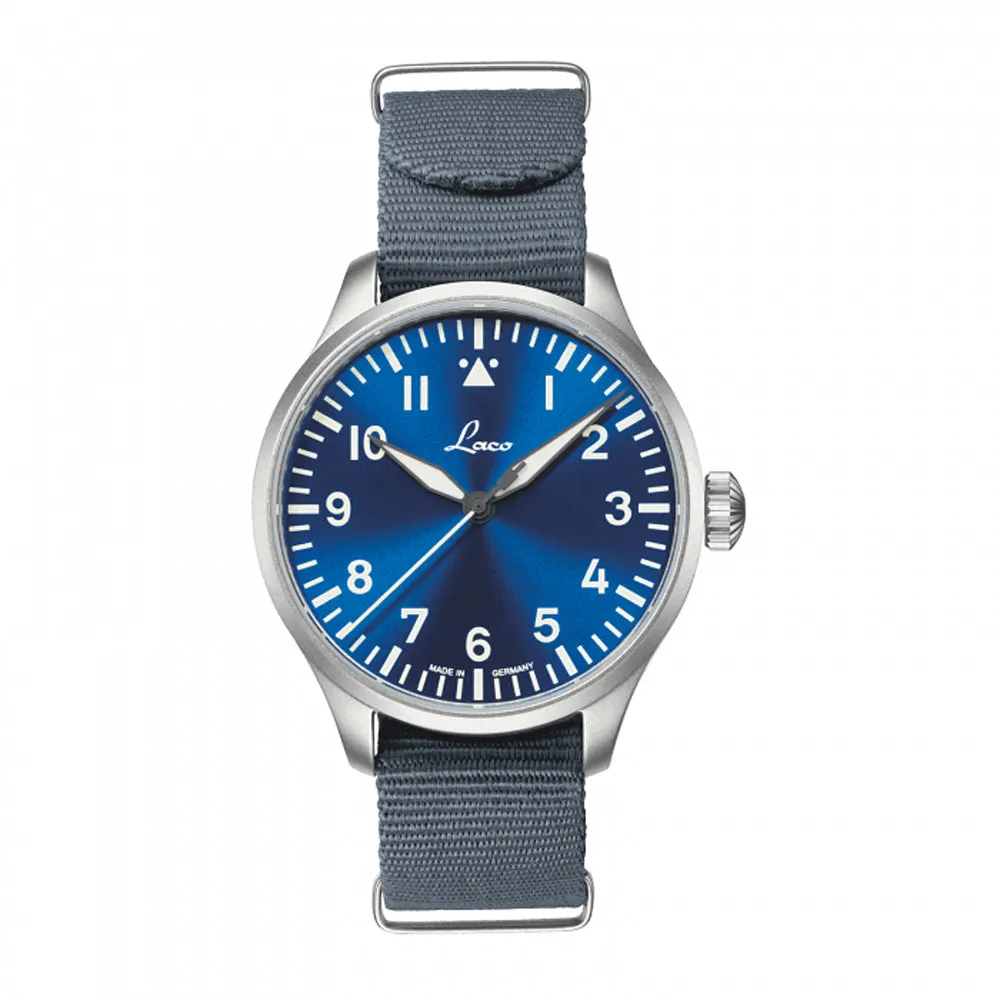 LACO PILOT WATCHES BASIC AUGSBURG BLAUE STUNDE 39 MM AUTOMATIC