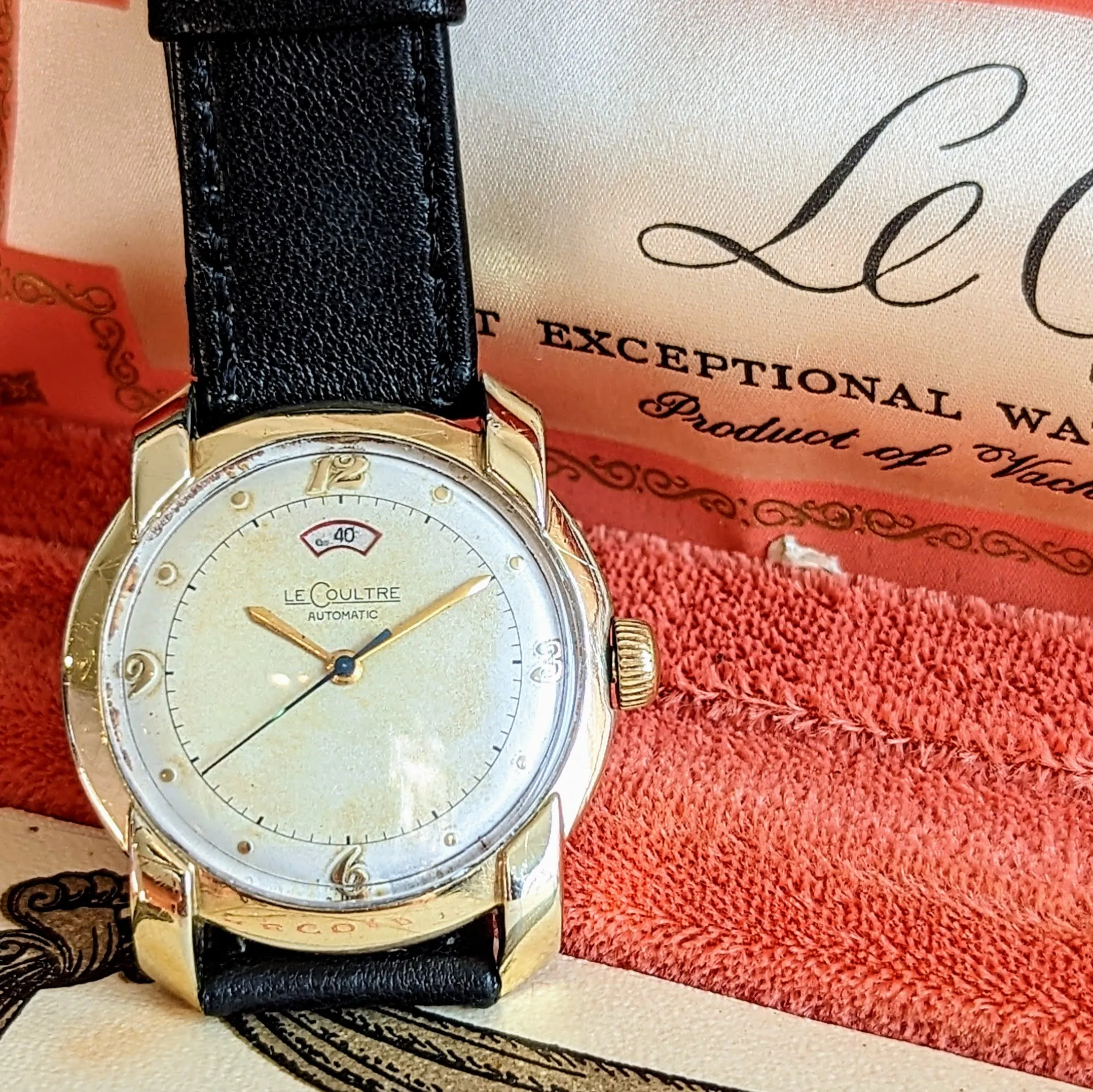 LeCoultre Bumper Automatic Watch Power-Reserve Indicator Wristwatch - In BOX!