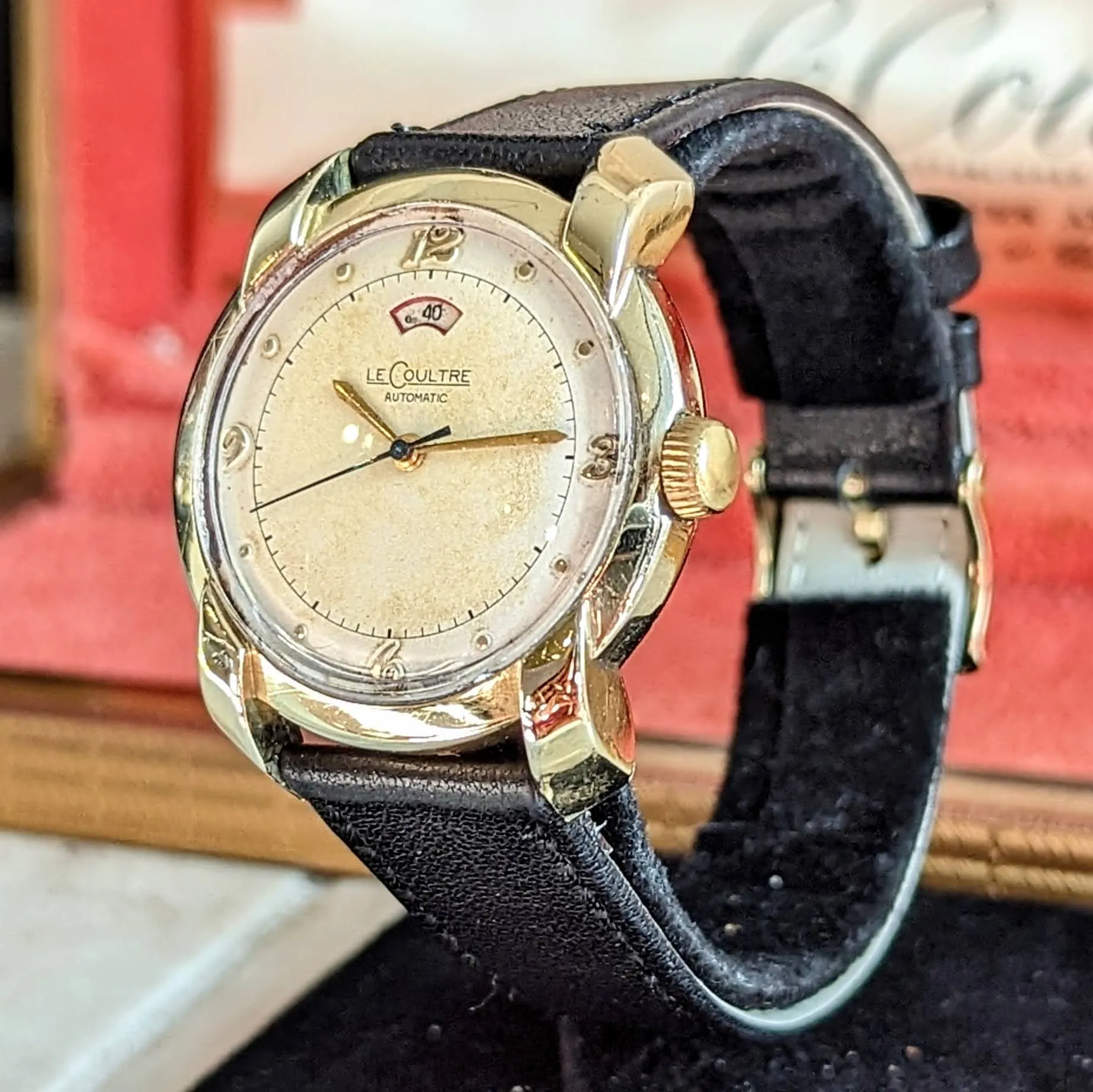 LeCoultre Bumper Automatic Watch Power-Reserve Indicator Wristwatch - In BOX!