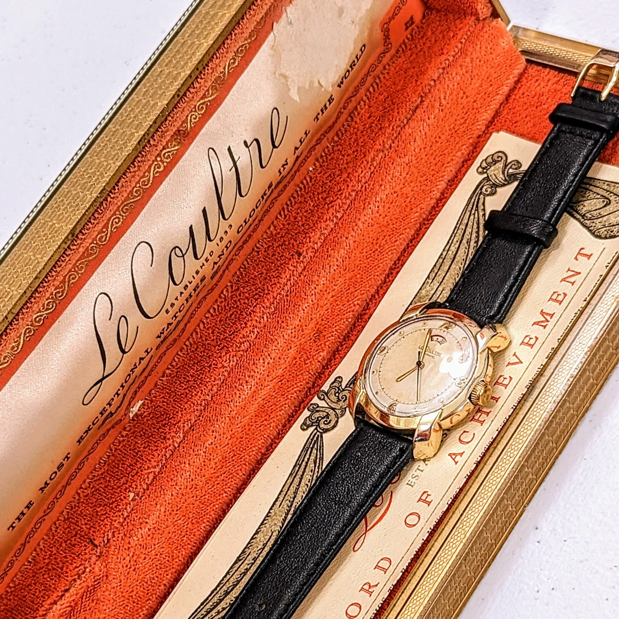 LeCoultre Bumper Automatic Watch Power-Reserve Indicator Wristwatch - In BOX!