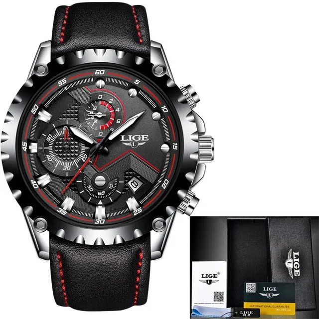 LIGE Brand Men's Fashion and Sports Watches