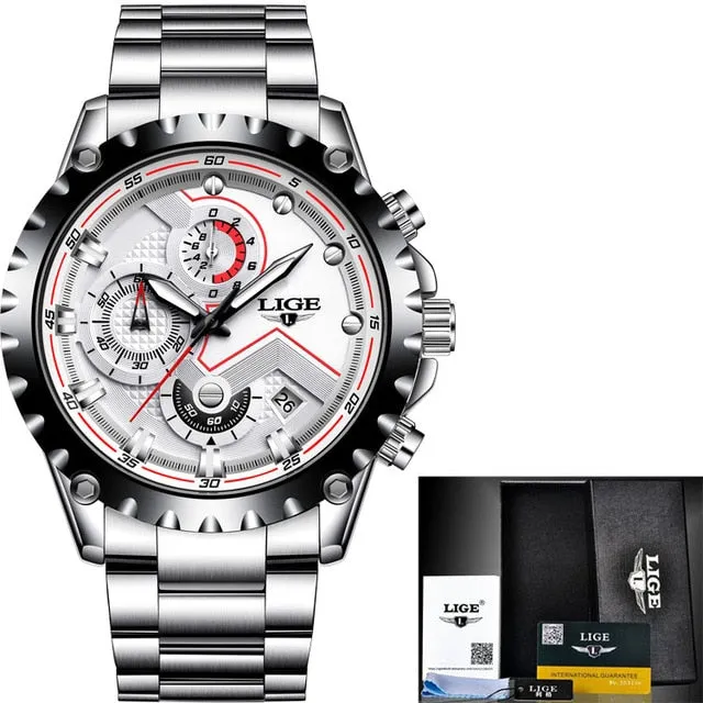 LIGE Brand Men's Fashion and Sports Watches