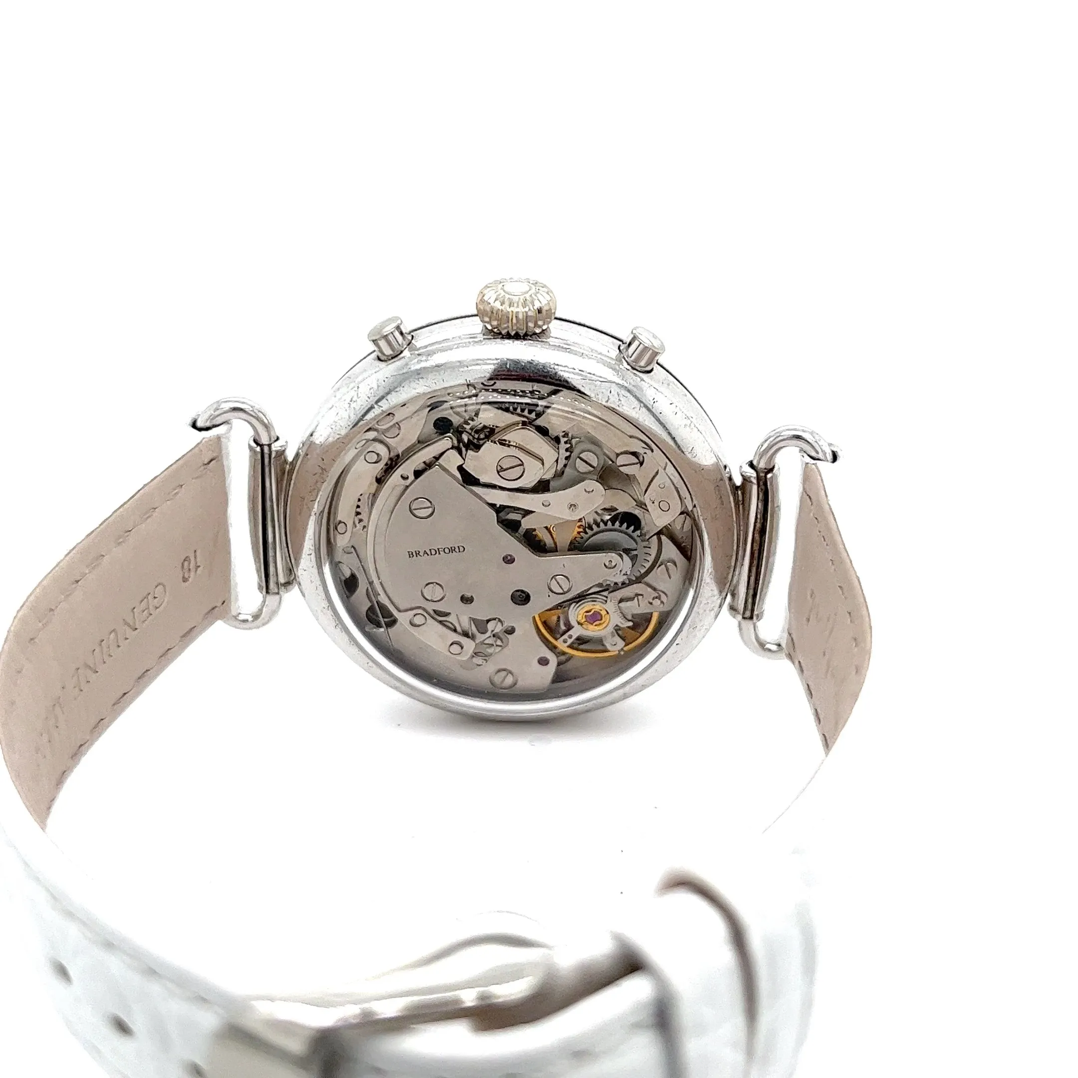 Limited Edition Glenn Bradford Sterling Chronograph on Genuine Alligator Strap