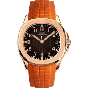 Linbert Aquanaut (Auto) Rose Gold Homage Watches