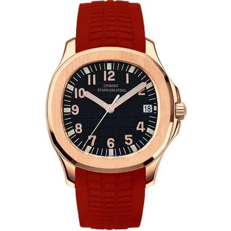 Linbert Aquanaut (Auto) Rose Gold Homage Watches