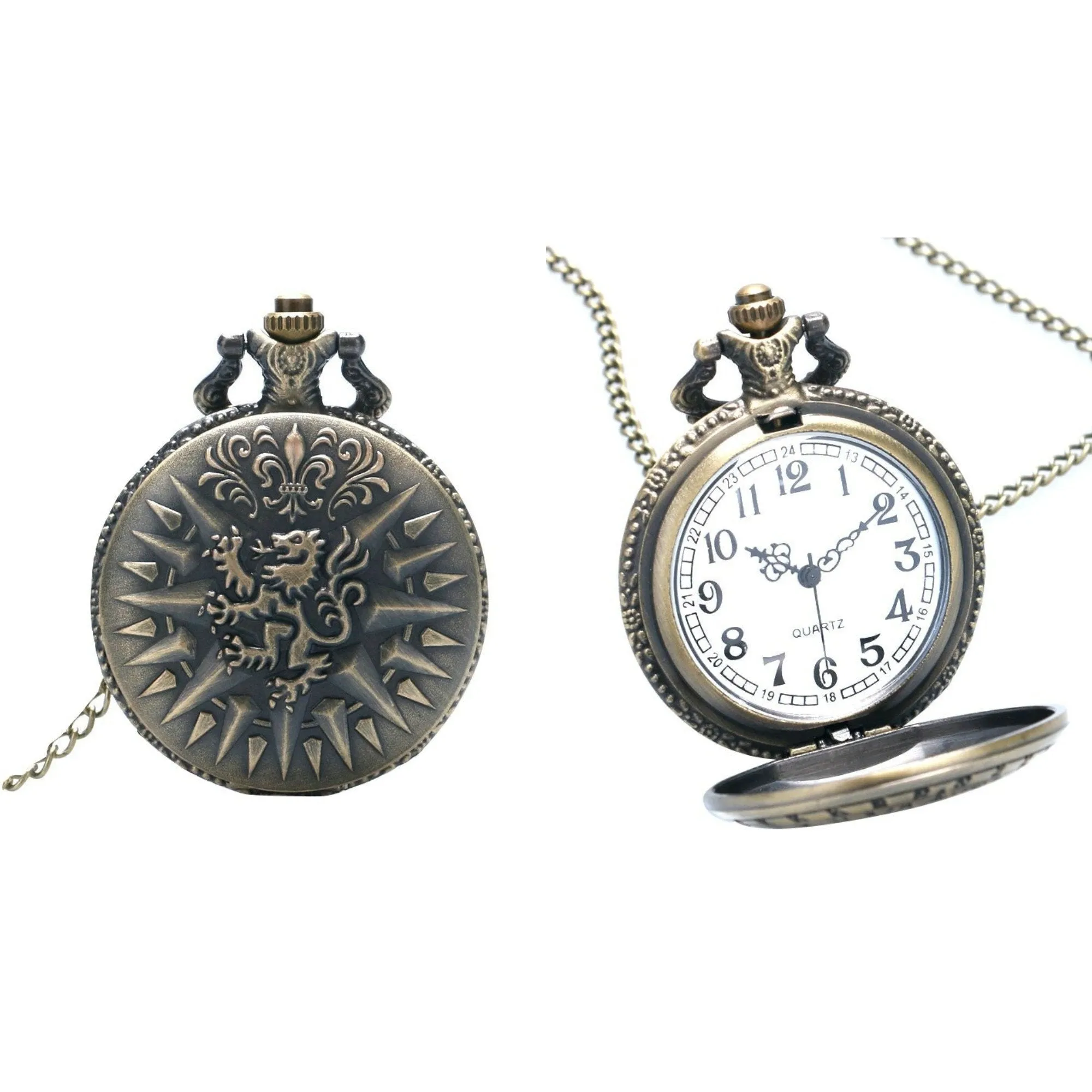 Lion Rampant Of Scotland Quartz Pocket Watch