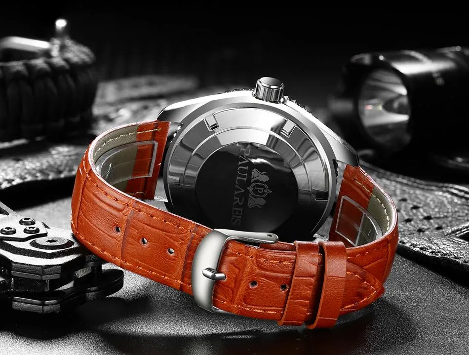 Luxury Automatic Bond Watch - Leather Strap
