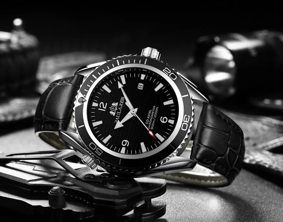 Luxury Automatic Bond Watch - Leather Strap