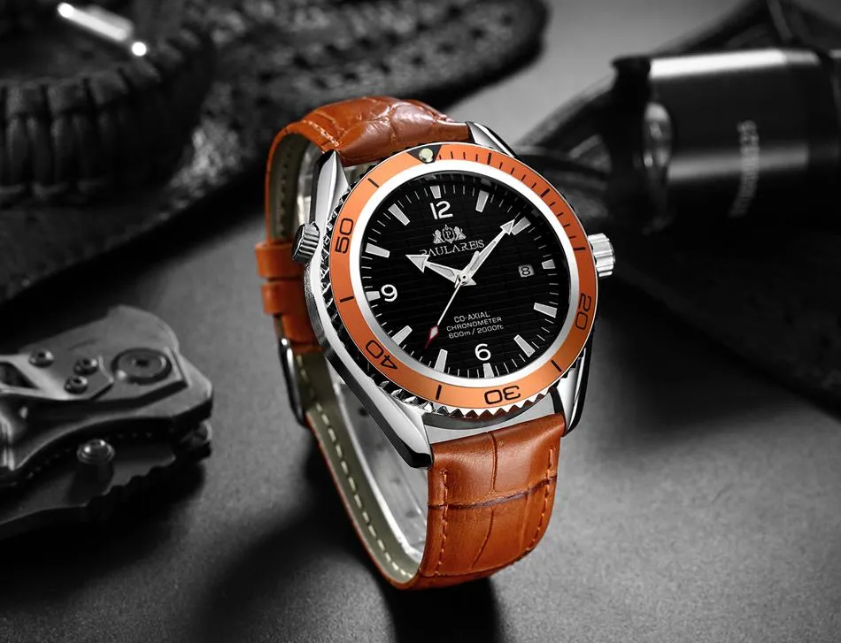 Luxury Automatic Bond Watch - Leather Strap