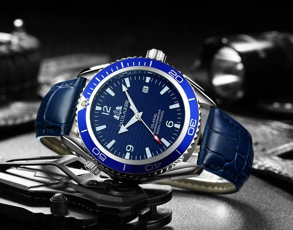 Luxury Automatic Bond Watch - Leather Strap