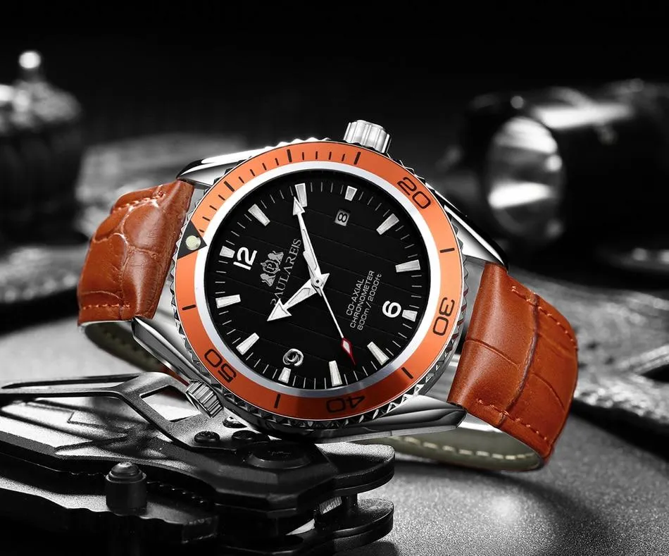 Luxury Automatic Bond Watch - Leather Strap