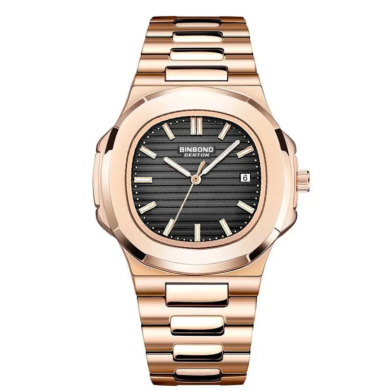 Luxury Stainless Strap 30M Waterproof Luminous Men Quartz Watches