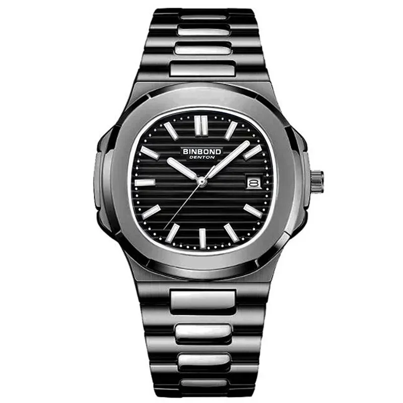 Luxury Stainless Strap 30M Waterproof Luminous Men Quartz Watches