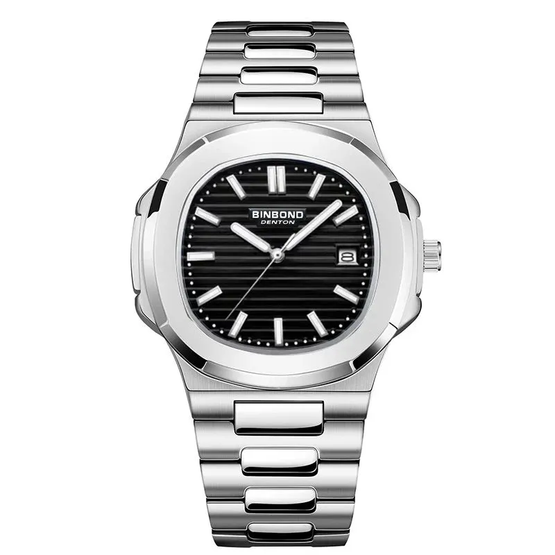 Luxury Stainless Strap 30M Waterproof Luminous Men Quartz Watches