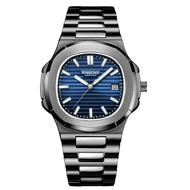 Luxury Stainless Strap 30M Waterproof Luminous Men Quartz Watches