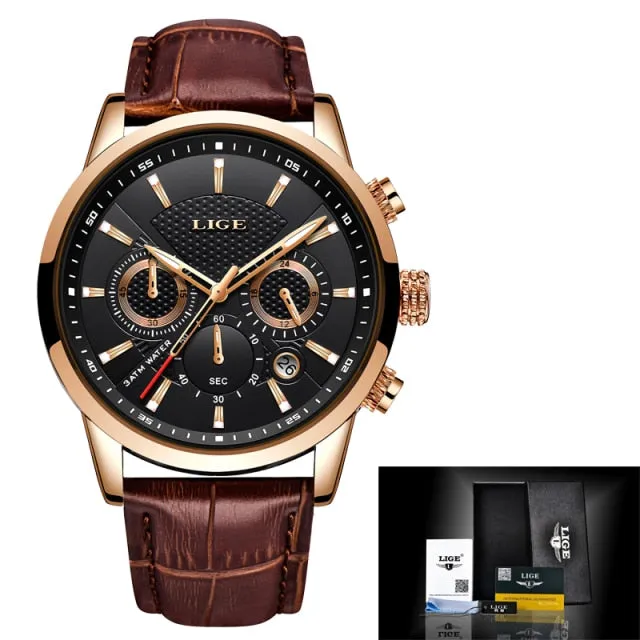 Luxury  Waterproof Sport Wrist Watch Chronograph