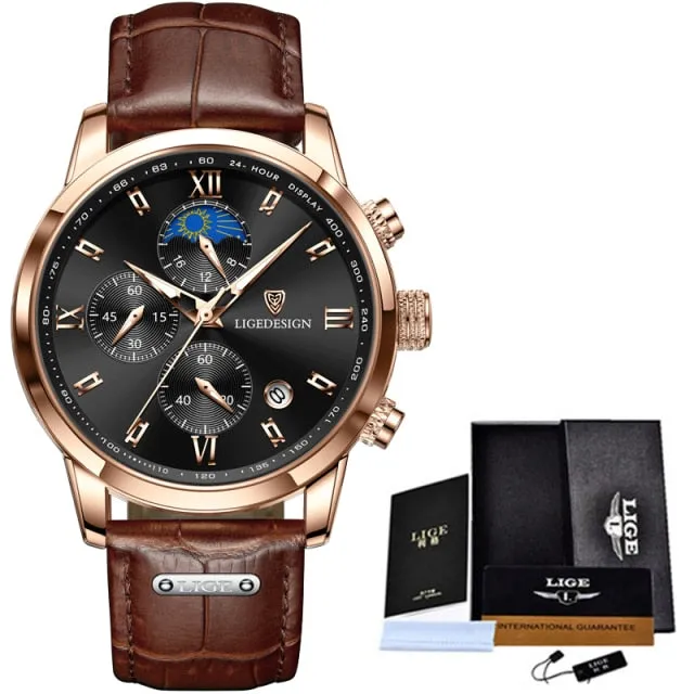Luxury  Waterproof Sport Wrist Watch Chronograph