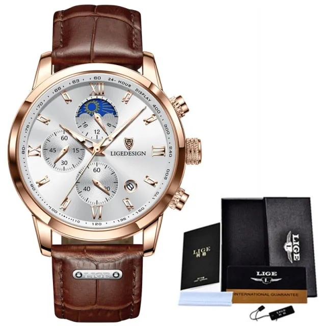 Luxury  Waterproof Sport Wrist Watch Chronograph