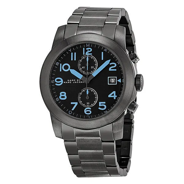 Marc By Marc Jacobs Larry Chronograph Dark Grey Dial Gunmetal Ion-plated Men's Watch MBM5031