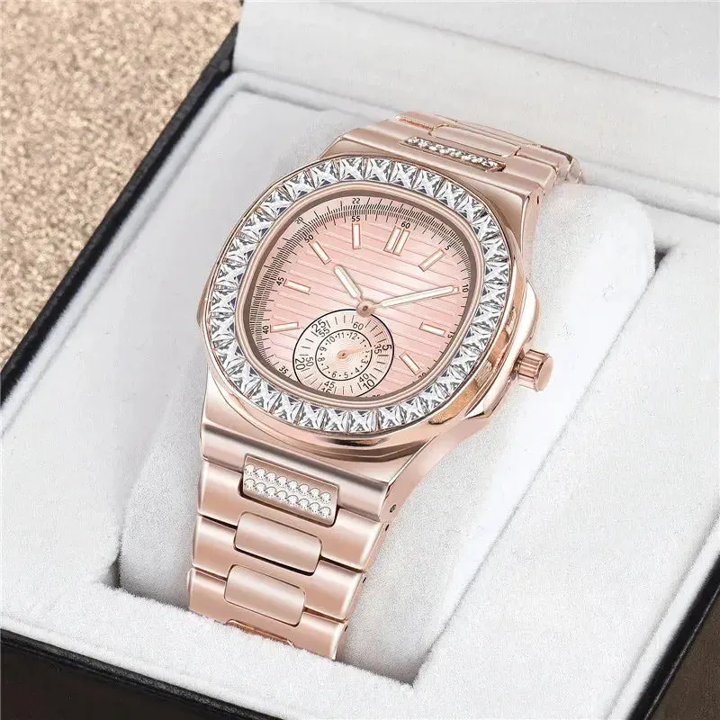Men Big Famous Brand Watches Students Hip Hop Diamond Fashion
