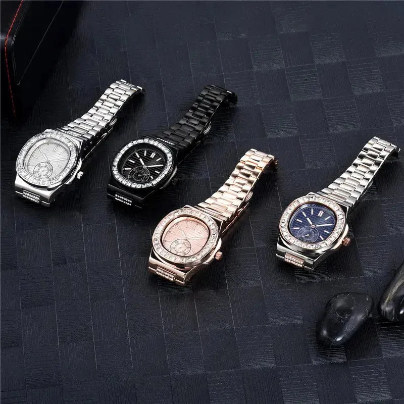 Men Big Famous Brand Watches Students Hip Hop Diamond Fashion