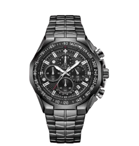 Men Stainless Steel Quartz Sports Chronograph Water Resistant Watches