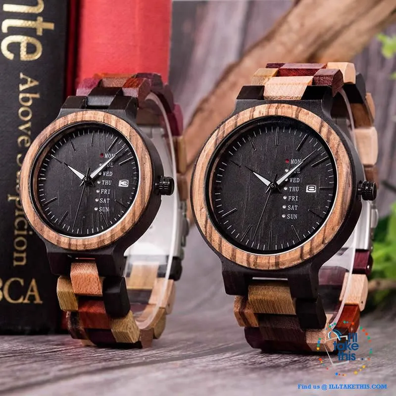 Men's and Women's Couples Wooden Watches - Ideal His and Hers gift idea