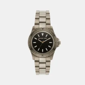 Men's Black Dial Analog Stainless Steel Watch MK9140
