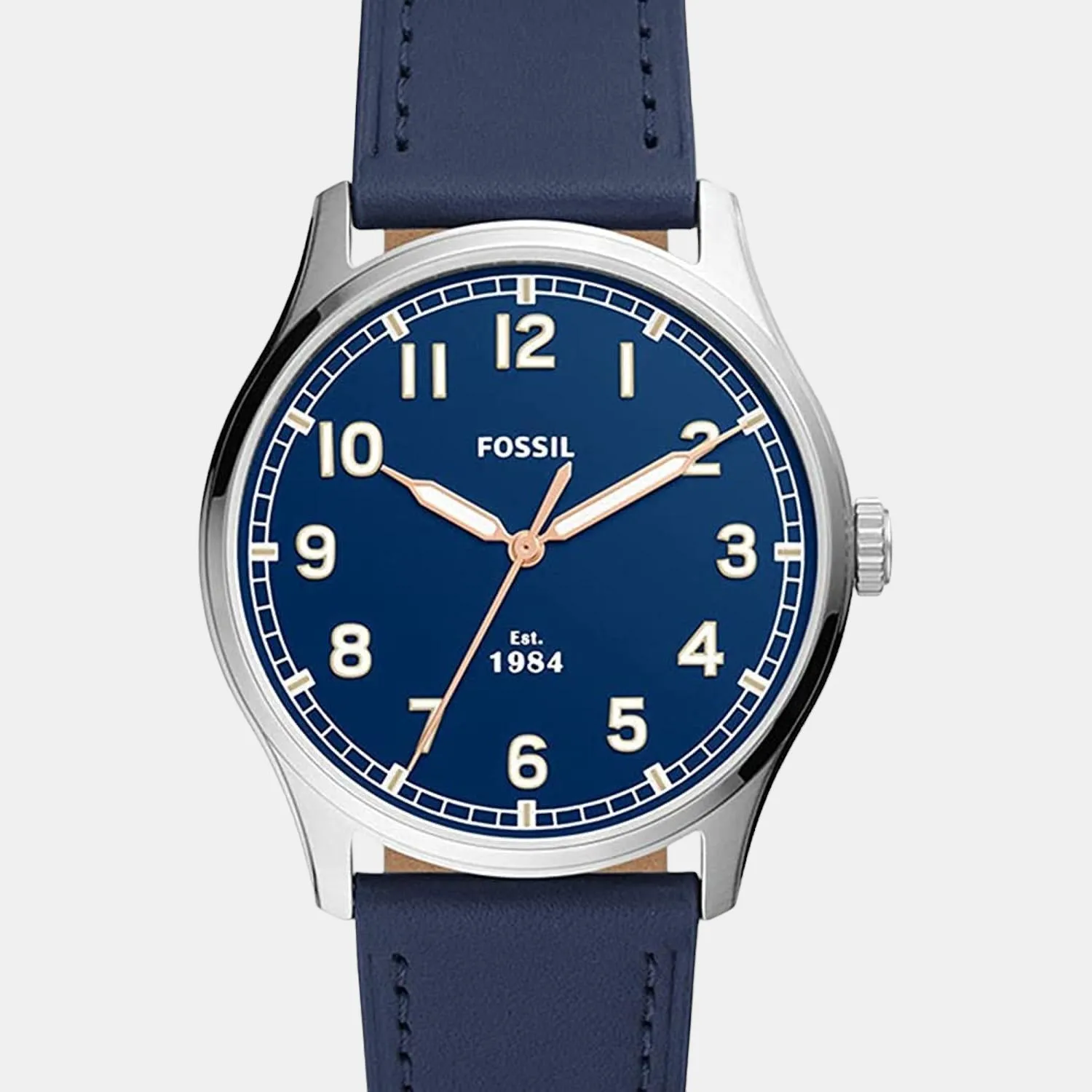 Men's Blue Analog Leather Watch FS5924