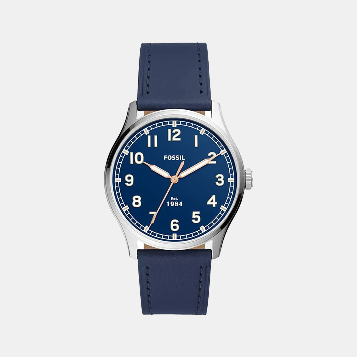 Men's Blue Analog Leather Watch FS5924