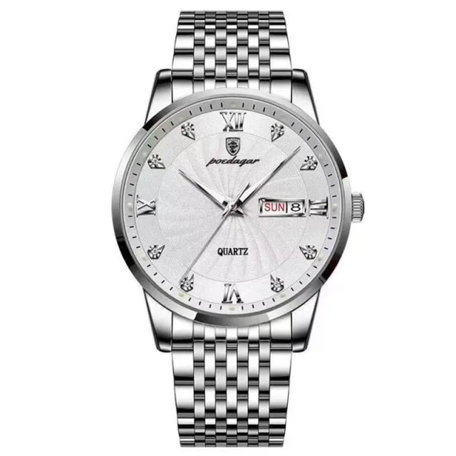 Men`s Luminous Waterproof Watch Quartz Business Wristwatch