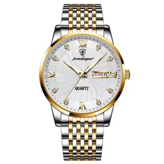 Men`s Luminous Waterproof Watch Quartz Business Wristwatch