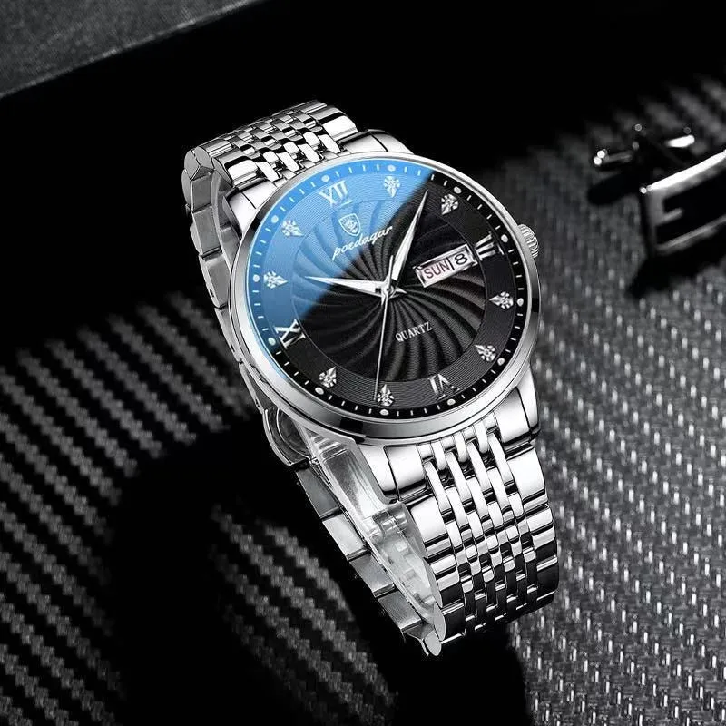 Men`s Luminous Waterproof Watch Quartz Business Wristwatch
