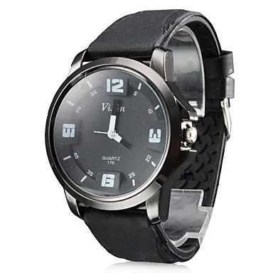 Men's Silicone Analog Quartz Wrist Watch (Assorted Colors)