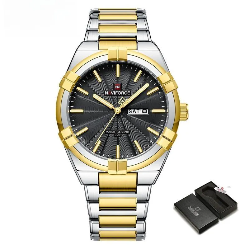 Men's Sports Watches Simple Business Design Waterproof Quartz Wristwatch