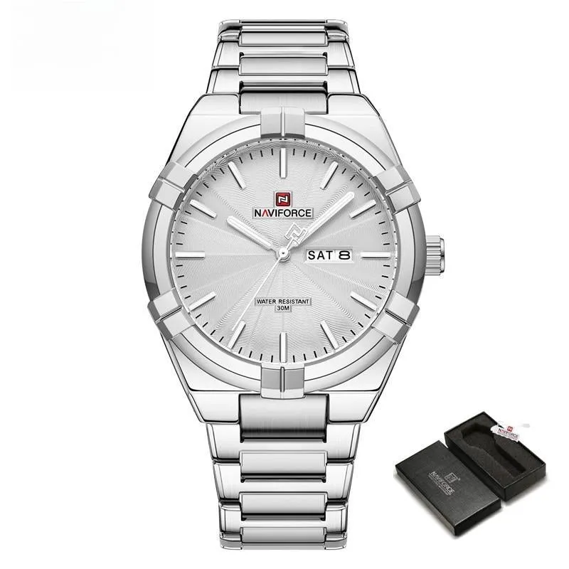 Men's Sports Watches Simple Business Design Waterproof Quartz Wristwatch