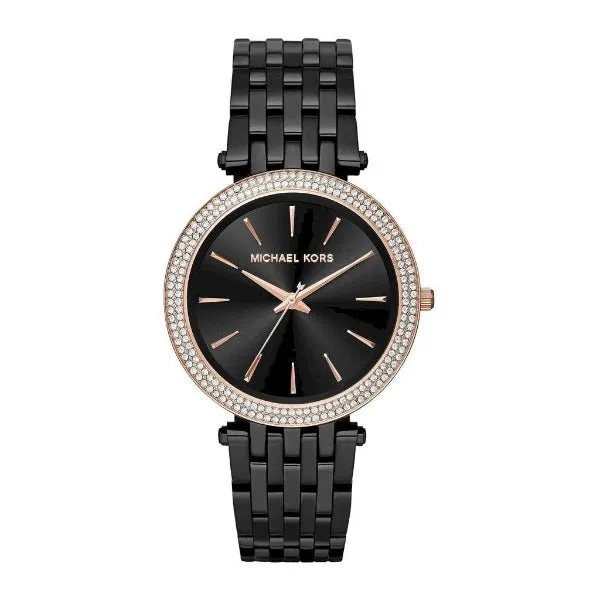 Michael Kors Darci Black Stainless Steel Black Dial Quartz Watch for Ladies - MK-3407