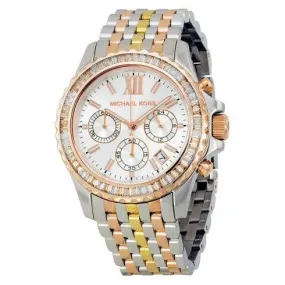 Michael Kors Everest Chronograph Silver Dial Tri-tone Watch MK5876