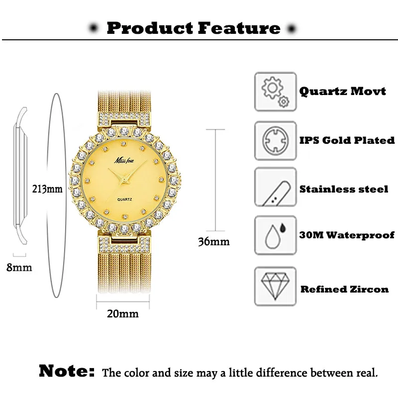 MISS FOX  Luxury watch , get 2 Miss FOX watches only $52.50 promo code K9RMTK8G7B3B
