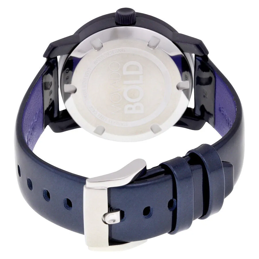 Movado Bold Navy Blue Pave Crystals Dial Ladies Watch 3600320