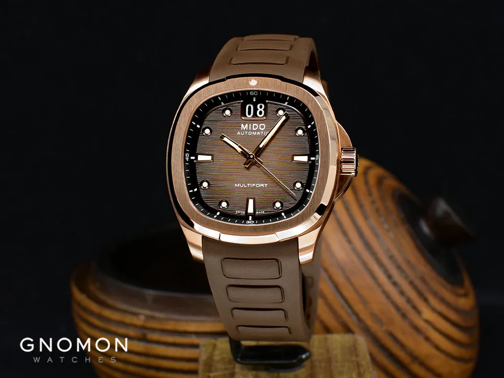 Multifort TV Big Date Rose Gold - Rubber Ref. M049.526.37.291.00