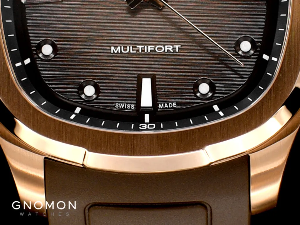 Multifort TV Big Date Rose Gold - Rubber Ref. M049.526.37.291.00