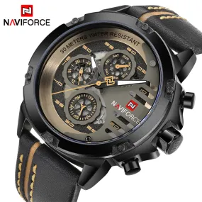 NAVIFORCE MensLuxury Leather Waterproof Quartz Watches (Free Shipping)