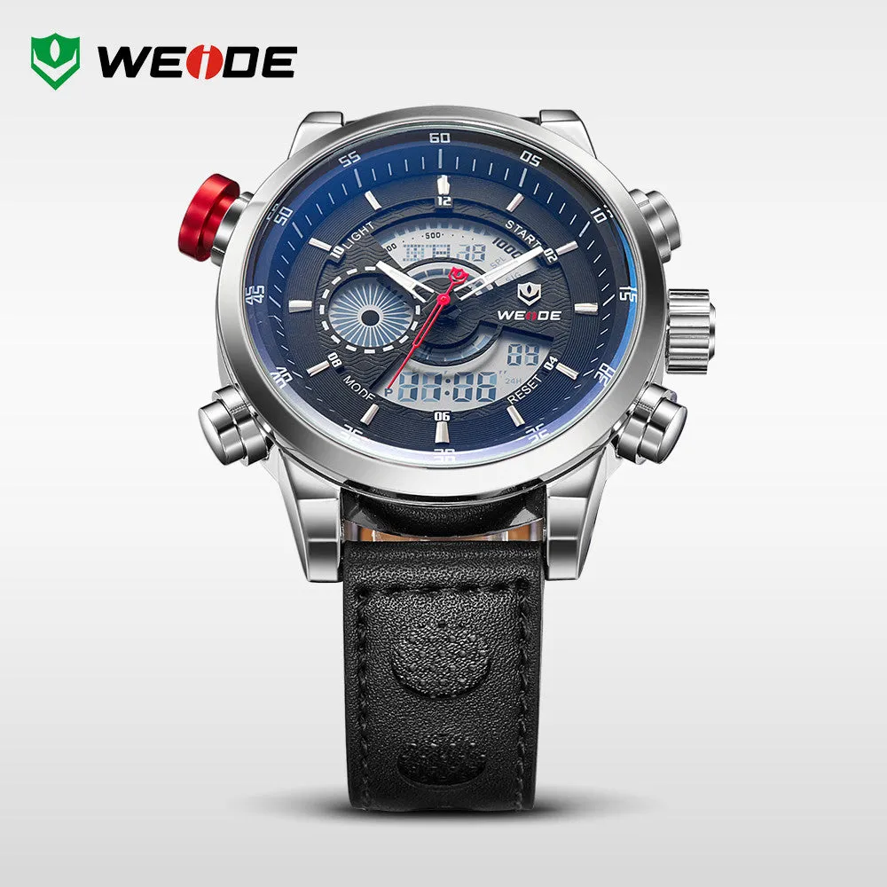 New Arrival WEIDE Men's Casual Wristwatches Military Watches Men Sports Quartz Dual Time Zone Analog Digital Watch Luxury Brand