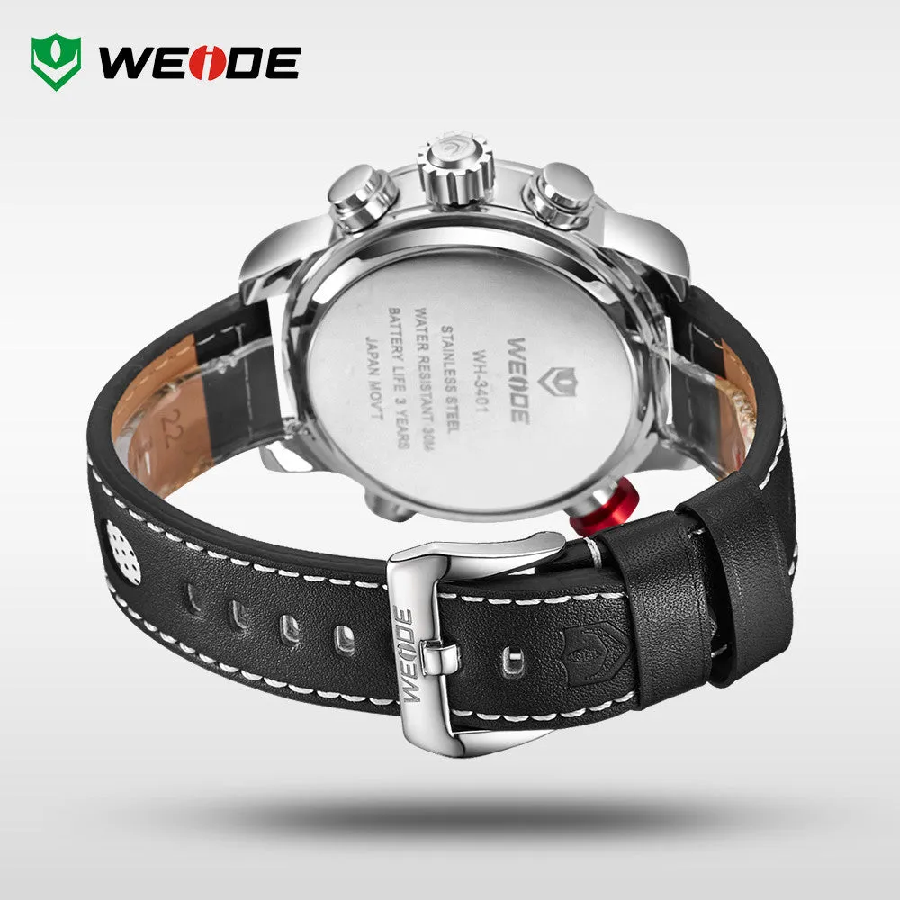 New Arrival WEIDE Men's Casual Wristwatches Military Watches Men Sports Quartz Dual Time Zone Analog Digital Watch Luxury Brand