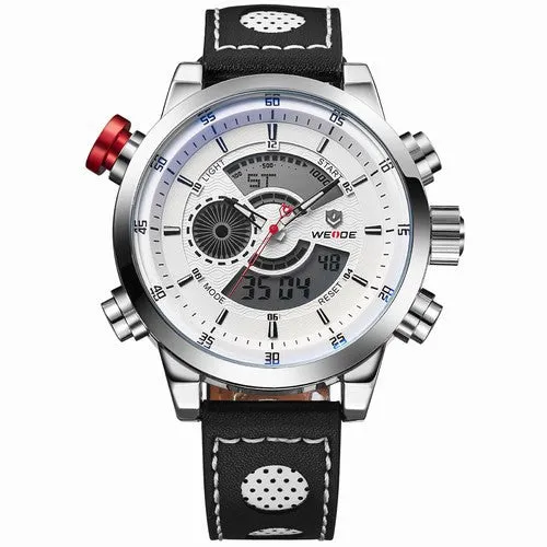 New Arrival WEIDE Men's Casual Wristwatches Military Watches Men Sports Quartz Dual Time Zone Analog Digital Watch Luxury Brand