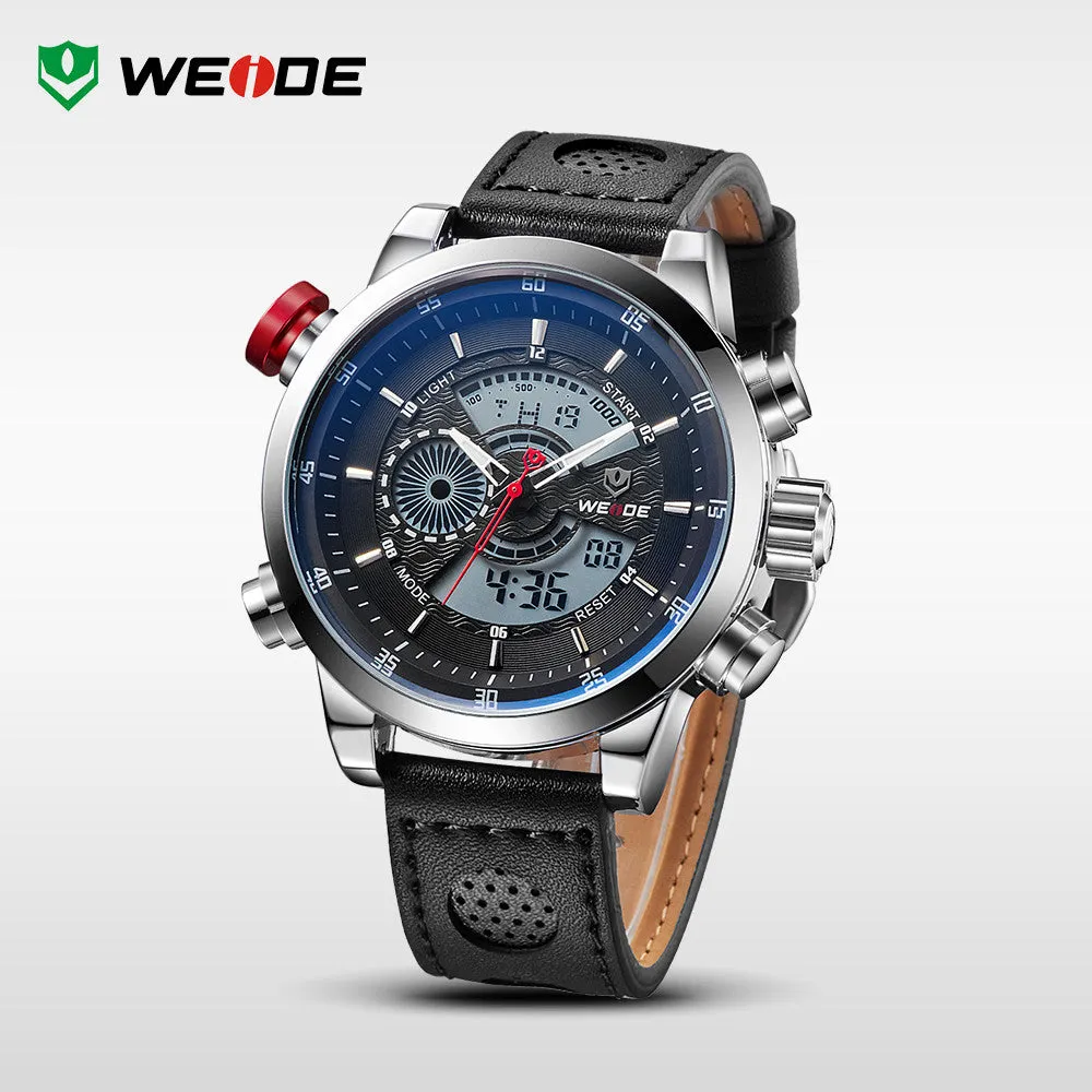 New Arrival WEIDE Men's Casual Wristwatches Military Watches Men Sports Quartz Dual Time Zone Analog Digital Watch Luxury Brand