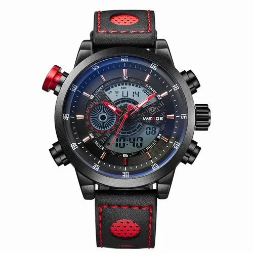 New Arrival WEIDE Men's Casual Wristwatches Military Watches Men Sports Quartz Dual Time Zone Analog Digital Watch Luxury Brand